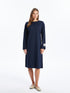 LC Waikiki Crew Neck Printed Women's Dress